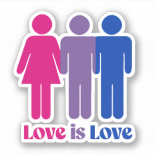 Bisexuelle Liebe ist Liebe männlich Aufkleber