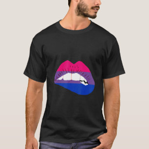 Bisexuelle Lippen Bi Pride Bisexual Flag LGBTQ Bis T-Shirt