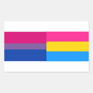 Bisexuelle/pansexual Flaggenaufkleber Rechteckiger Aufkleber
