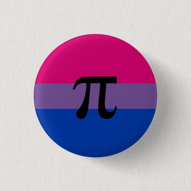 Bisexuelle polyamorische Flagge Button (Vorderseite)