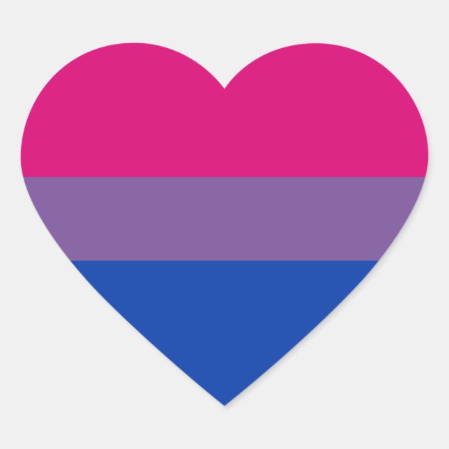 Bisexuelle Pride-Aufkleber - Herzen Herz-Aufkleber (Vorderseite)