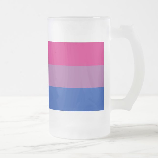 Bisexuelle Pride-Flagge Mattglas Bierglas (Rechts)