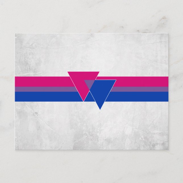 Bisexuelle Pride-Flagge Postkarte (Vorderseite)