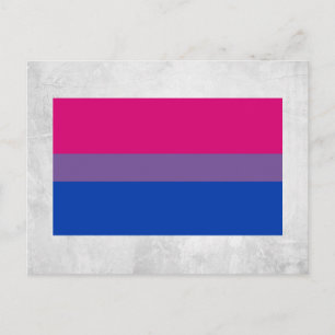 Bisexuelle Pride-Flagge Postkarte