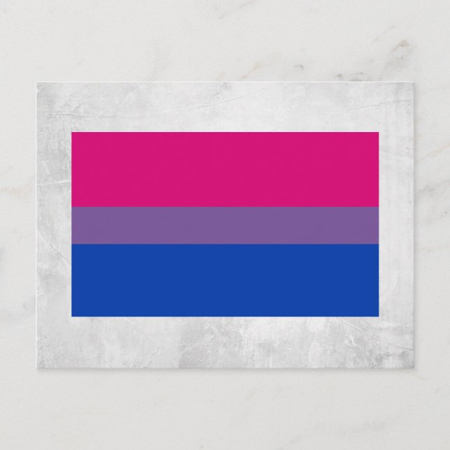Bisexuelle Pride-Flagge Postkarte (Vorderseite)