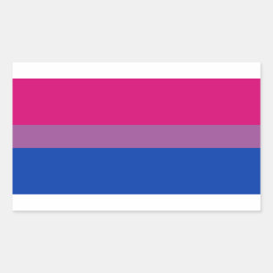 Bisexuelle Pride-Flagge Rechteckiger Aufkleber