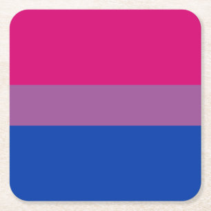 Bisexuelle Pride-Flagge Rechteckiger Pappuntersetzer