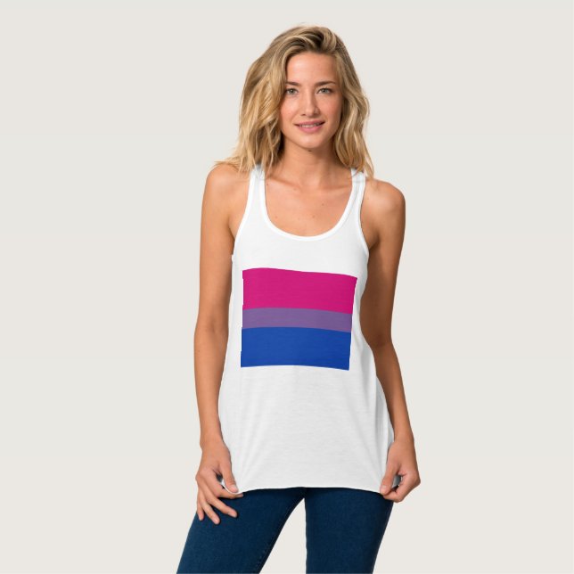 Bisexuelle Pride-Flagge Tank Top (Vorderseite Vollansicht)