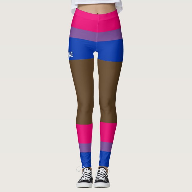 Bisexuelle Pride Imitate Shorts & Legs Leggings (Vorderseite)