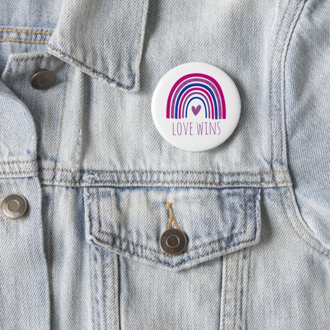 Bisexuelle Prix-Liebe gewinnt LGBT-Regenbogenschal Button (Beispiel)