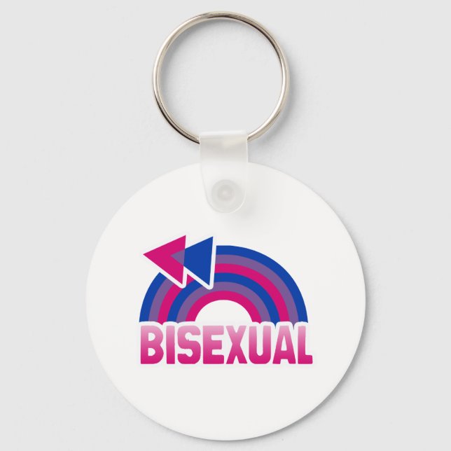 BISEXUELLE RAINBOW FLAG SCHLÜSSELANHÄNGER (Vorderseite)