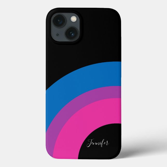 Bisexuelle Regenbogenflagge Personalisiert Case-Mate iPhone Hülle (Rückseite)