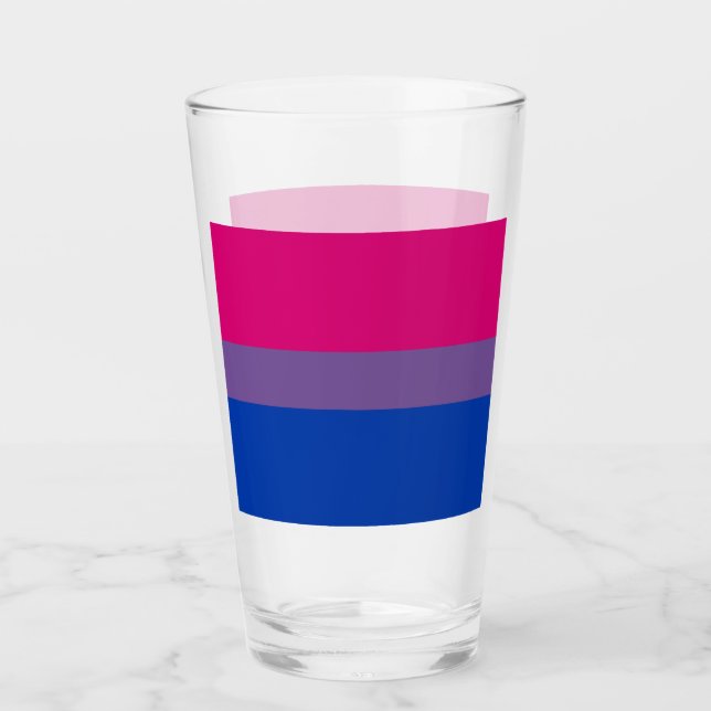Bisexuelle Stolperflagge Glas (Vorderseite)