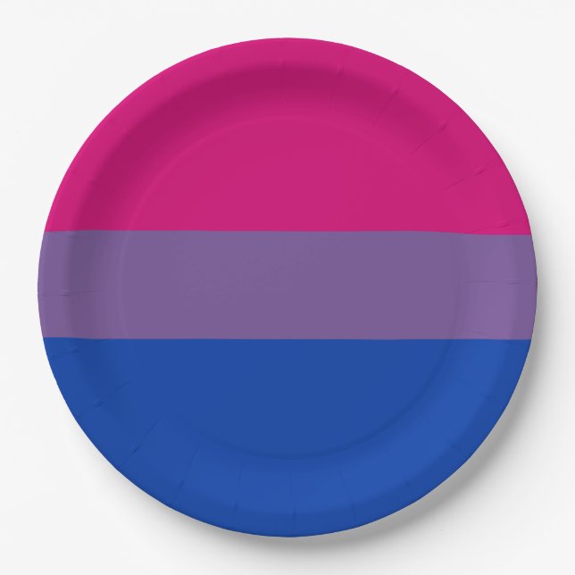 Bisexuelle Stolperflagge Pappteller (Vorderseite)