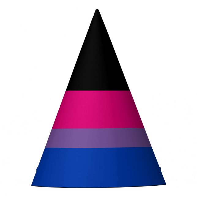Bisexuelle Stolperflagge Partyhütchen (Vorderseite)