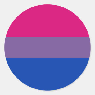 Bisexuelle Stolperflagge Runder Aufkleber