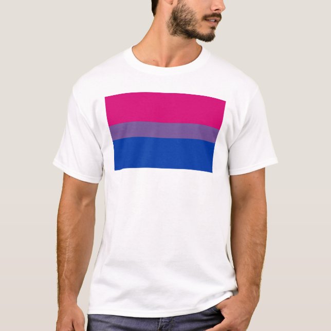 Bisexuelle Stolperflagge T-Shirt (Vorderseite)