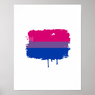 Bisexuelle Stolz-Farben Poster