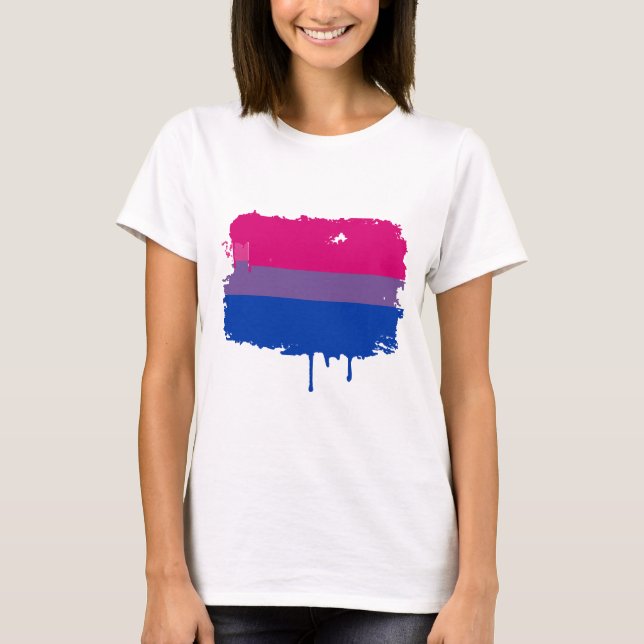 Bisexuelle Stolz-Farben T-Shirt (Vorderseite)