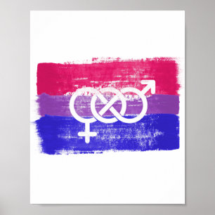 BISEXUELLE SYMBOL-FLAGGE POSTER