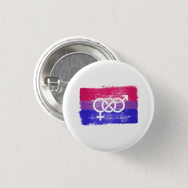 BISEXUELLE SYMBOL-PREISFLAGE BUTTON (Vorne & Hinten)
