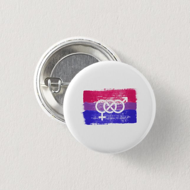 BISEXUELLE SYMBOL-PREISFLAGE BUTTON (Vorne & Hinten)