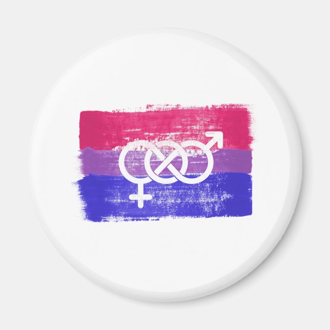 BISEXUELLE SYMBOL-PREISFLAGE MAGNET (Vorne)
