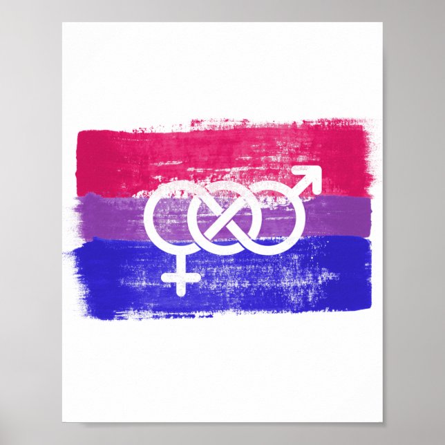 BISEXUELLE SYMBOL-PREISFLAGE POSTER (Vorne)