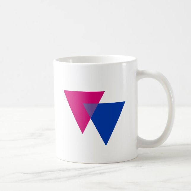 BISEXUELLE TRIANGELSYMBOL KAFFEETASSE (Rechts)