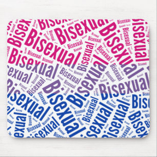 BISEXUELLE WORT-MUSTER-FLAGGE - .PNG MOUSEPAD