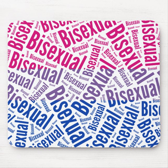 BISEXUELLE WORT-MUSTER-FLAGGE - .PNG MOUSEPAD (Vorne)