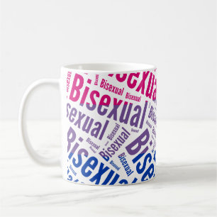 BISEXUELLE WORT-MUSTER-FLAGGE - .PNG TASSE