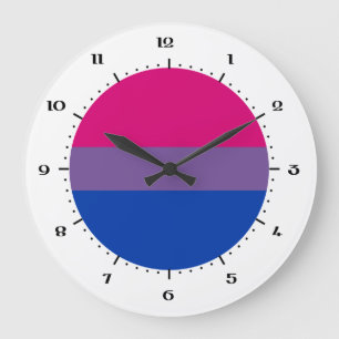 Bisexuellen-Flagge-Uhren Große Wanduhr