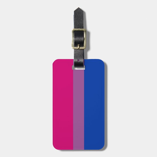 Bisexuellen-Stolz-Flagge Gepäckanhänger (Vorderseite vertikal)