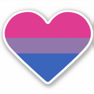 Bisexuellen-Stolz-Flagge Herz Aufkleber