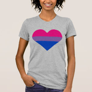 Bisexuellen-Stolz-Flagge Herz T-Shirt