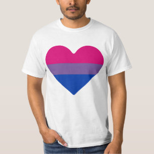 Bisexuellen-Stolz-Flagge Herz T-Shirt