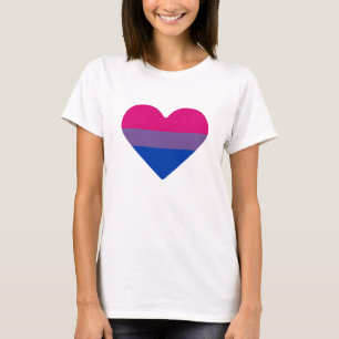 Bisexuellen-Stolz-Flagge Herz T-Shirt