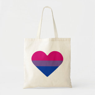 Bisexuellen-Stolz-Flagge Herz Tragetasche