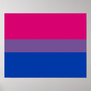 Bisexuellen-Stolz-Flagge Poster