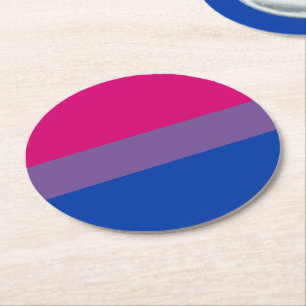 Bisexuellen-Stolz-Flagge Runder Pappuntersetzer