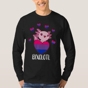 Bisexueller Axolotl Herz Bisexualität Bi Bisexuell T-Shirt