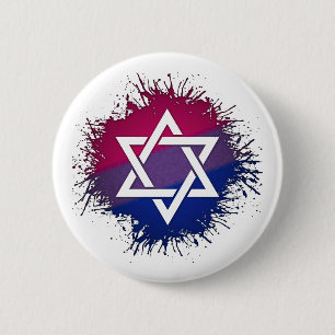 Bisexueller Davidsstern Button