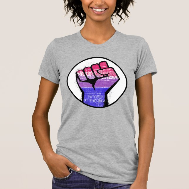 Bisexueller Faustkreis T-Shirt (Vorderseite)