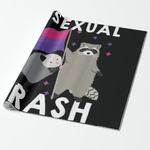 Bisexueller Gay Pride Rainbow LGBT Raccoon Geschenkpapier