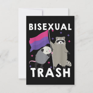 Bisexueller Gay Pride Rainbow LGBT Raccoon Mitteilungskarte