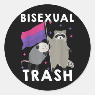 Bisexueller Gay Pride Rainbow LGBT Raccoon Runder Aufkleber