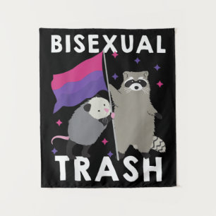 Bisexueller Gay Pride Rainbow LGBT Raccoon Wandteppich