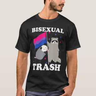 Bisexueller Gay Pride Rainbow Raccoon Poss T-Shirt