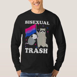 Bisexueller Gay Pride Rainbow Raccoon Poss T-Shirt